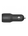belkin DUAL USB-A CHARGER CAR/W/USB-C CABLE 1M 24W BLACK - nr 2