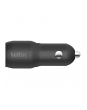 belkin DUAL USB-A CHARGER CAR/W/USB-C CABLE 1M 24W BLACK - nr 8