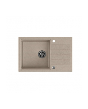 QUADRON PETER 111 GraniteQ zlewozmywak granitowy river sand (beĹĽowy) 1-komorowy z/o (78x50x20) z syfonem i zaĹ›lepkÄ…