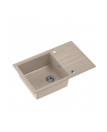 QUADRON PETER 111 GraniteQ zlewozmywak granitowy river sand (beĹĽowy) 1-komorowy z/o (78x50x20) z syfonem i zaĹ›lepkÄ…