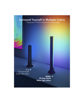 Govee H6046 TV Light Bars | Oświetlenie LED | RGBIC, 24GHz Wi-Fi, Bluetooth