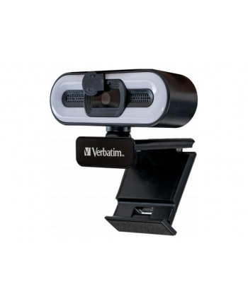Kamera internetowa Verbatim AWC-02 1080p FHD USB 20 z mikrofonem i podświetleniem LED czarna