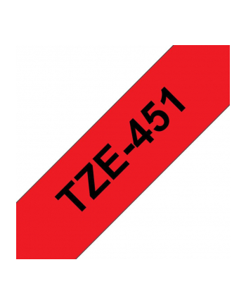 bczerwonyher TZE-451 LAMINATED TAPE 24MM 8M/BLACK ON RED