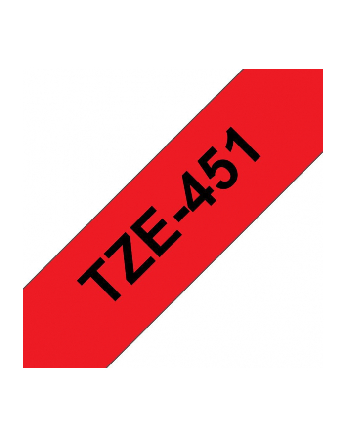 bczerwonyher TZE-451 LAMINATED TAPE 24MM 8M/BLACK ON RED główny