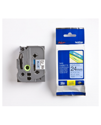 bczerwonyher TZE-551 LAMINATED TAPE 24MM 8M/BLACK ON BLUE