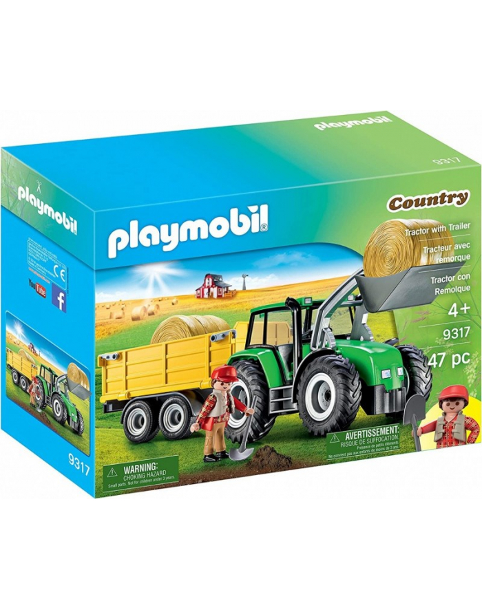 playmobil Zestaw figurek Country 9317 Traktor z przyczepą główny