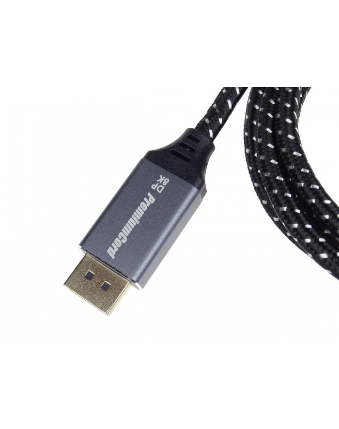 PREMIUMCORD  8K DISPLAYPORT 1.4 KABEL M/M 0,5 M, DISPLAYPORT NA DISPLAYPORT, 32,4 GB/S, WIDEO 8K@60HZ, 4K@120HZ 2160P, HDCP 2.2, POZŁACANE ZŁĄCZA, KAB główny
