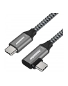 PREMIUMCORD  KABEL POŁĄCZENIOWY USB-C 3.2 GEN 2X2 Z ZAKRZYWIONĄ WTYCZKĄ, KABEL DANYCH SUPERSPEED DO 20 GBIT/S, KABEL ŁADUJĄCY DO 5A, ZŁĄCZE USB 3.2 GE - nr 1