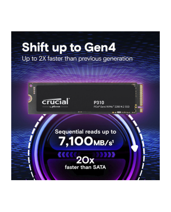 crucial Dysk SSD P310 2TB M.2 NVMe PCIe 4.0 2280 7100/6000