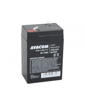 Avacom Akumulator Kwasowo Ołowiowy 6V 5Ah F1 (PBAV-6V005-F1A)