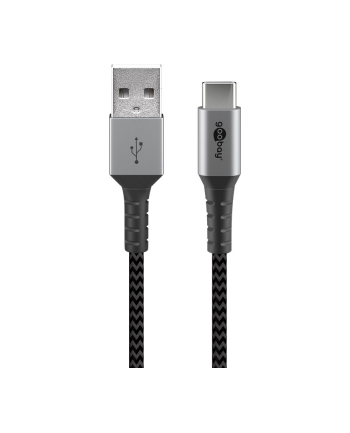 GOOBAY KABEL USB 2.0 - USB TYPU C USB-C OPLOT TEKSTYLNY GOOBAY 1M  ()