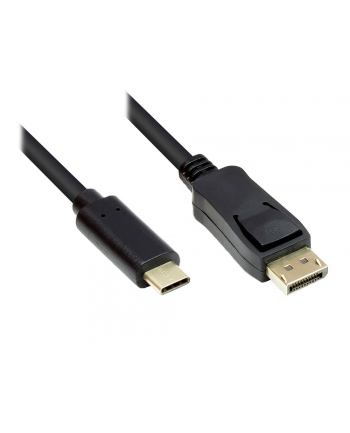 GOOD CONNECTIONS  KABEL ADAPTEROWY - WTYCZKA USB-C DO DISPLAYPORT 1.2 / DP 1.2 WTYCZKA - 4K / UHD @60HZ - MIEDZIANY - 1 M - CZARNY, GC-M0105  ()