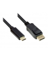 GOOD CONNECTIONS  KABEL ADAPTEROWY - WTYCZKA USB-C DO DISPLAYPORT 1.2 / DP 1.2 WTYCZKA - 4K / UHD @60HZ - MIEDZIANY - 1 M - CZARNY, GC-M0105  () - nr 2