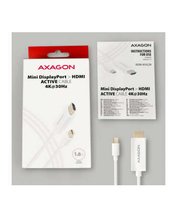 Axagon rvdm-hi14c2w, mini displayport hdmi 1.4 redukce / kabel 1.8