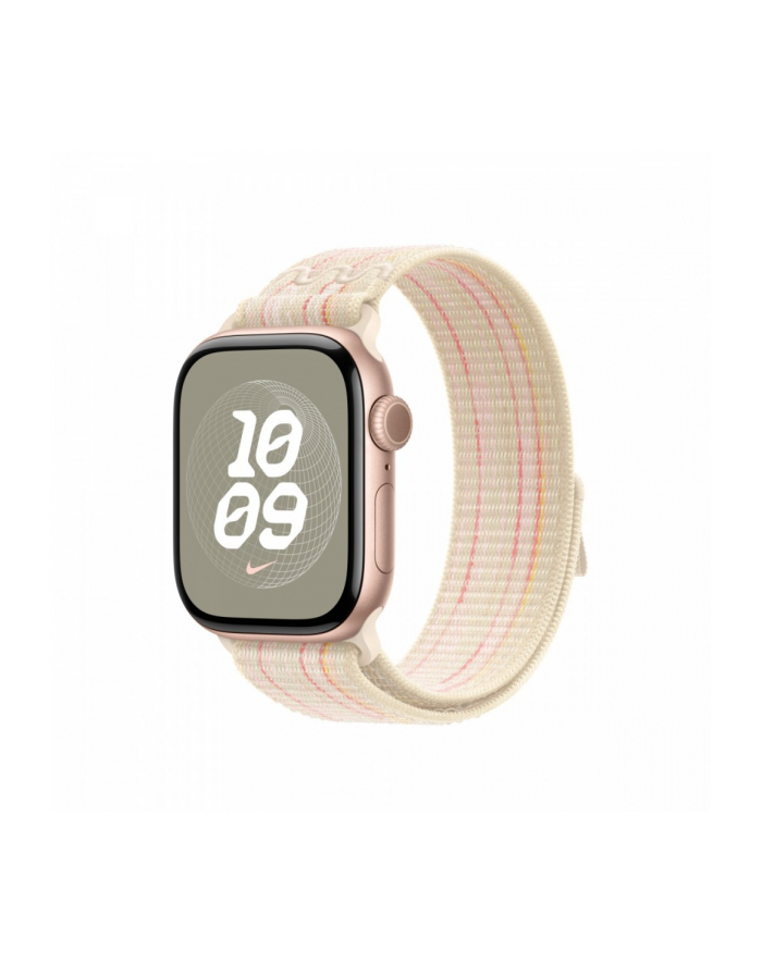 apple Opaska sportowa Nike w kolorze księżycowej poświaty/różowym do koperty 42 mm główny