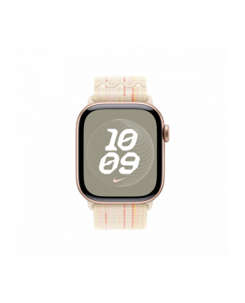 apple Opaska sportowa Nike w kolorze księżycowej poświaty/różowym do koperty 42 mm