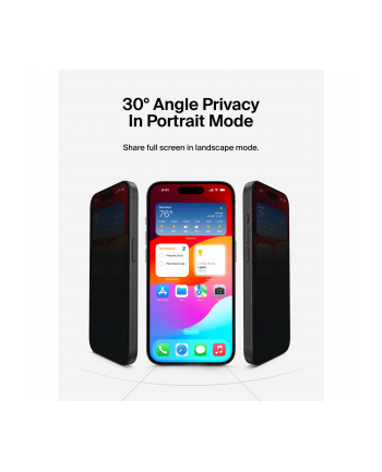 belkin Szkło ochronne ScreenForce Invisiglass Privacy iPhone 16pro Max