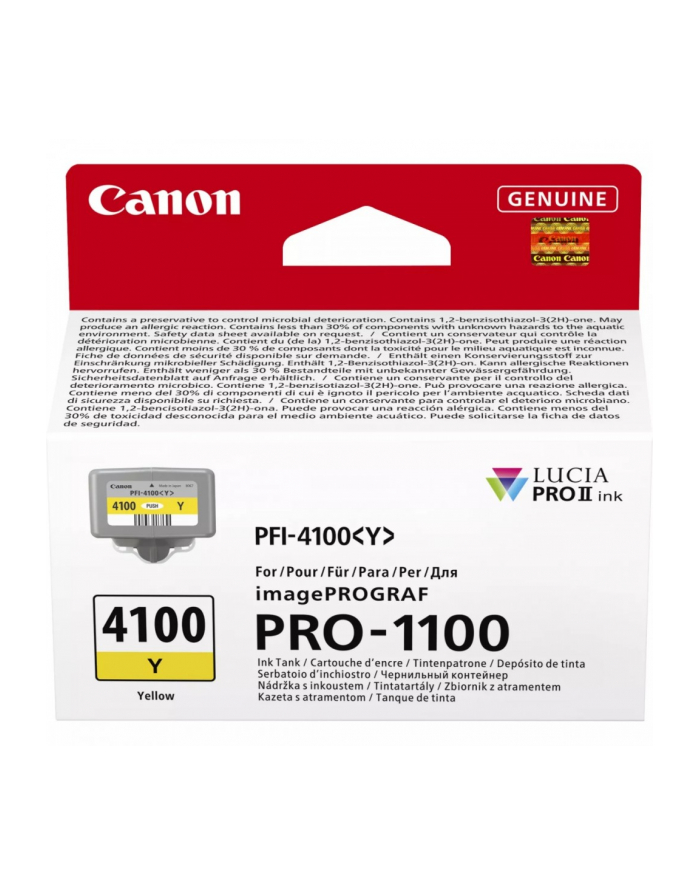 canon Tusz PFI-4100 Y Żółty 6780C001 główny