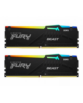 kingston Pamięć DDR5 Fury Beast Bla RGB  32GB(2*16GB)/6000  CL36