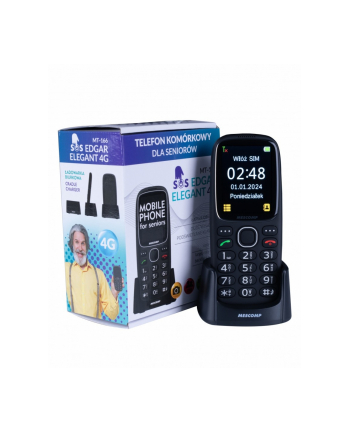 mesmed Telefon komórkowy dla seniorów Mescomp MT-166 Edgar Elegant 4GB