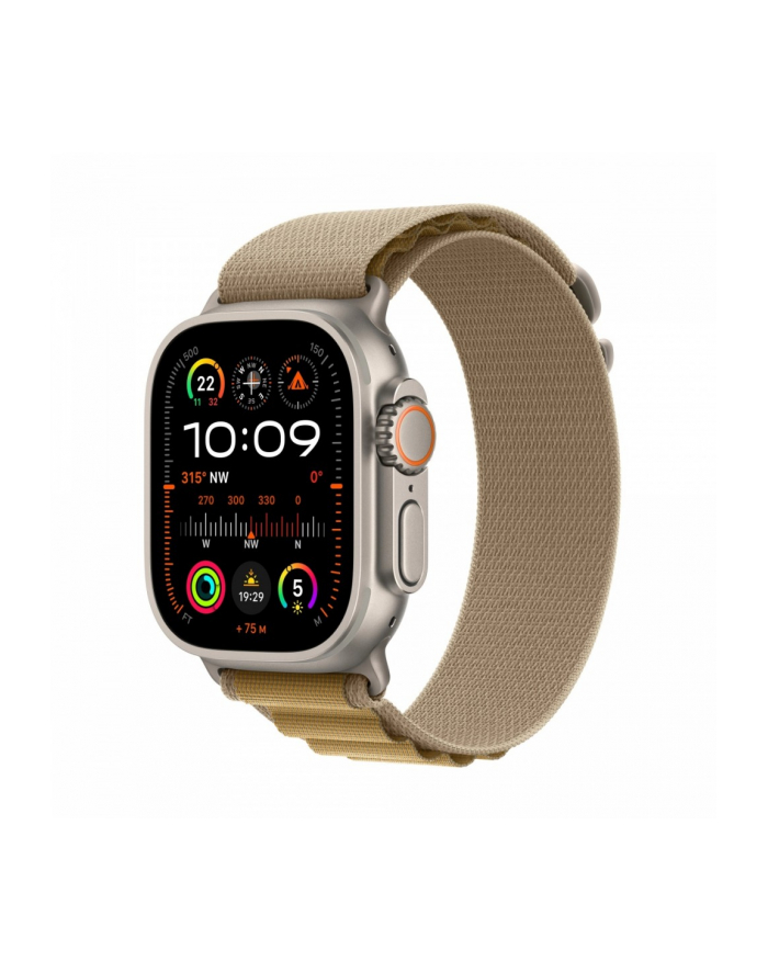 apple Watch Ultra 2 GPS + Cellular, koperta 49 mm z tytanu w kolorze naturalnym z opaską Alpine M w kolorze beżowym główny