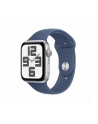 apple Watch SE GPS, koperta 40 mm z aluminium w kolorze srebrnym z paskiem sportowy w kolorze denim - rozmiar S/M - nr 1