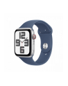 apple Watch SE GPS + Cellular, koperta 40 mm z aluminium w kolorze srebrnym z paskiem sportowym w kolorze denim - rozmiar S/M - nr 1