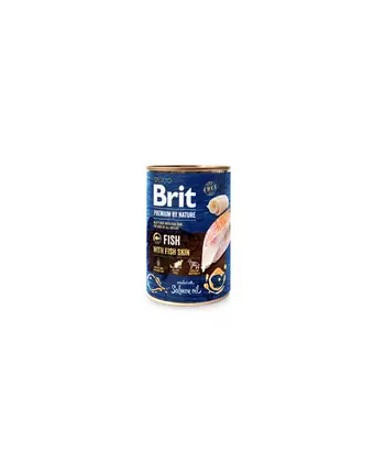 BRIT PREMIUM BY NATURE FISH'amp;FISH SKIN - mokra karma dla psa - 800g