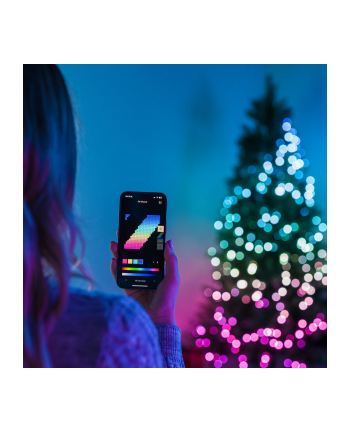 Twinkly Candies – 100 Lampki w kształcie pereł RGB LEDs, zielony przewód, USB-C