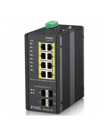 Switch Zyxel RGS200-12P PoE(PoE+: 8;)  240W Managed Gigabit Rugged