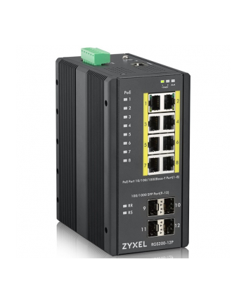 Switch Zyxel RGS200-12P PoE(PoE+: 8;)  240W Managed Gigabit Rugged