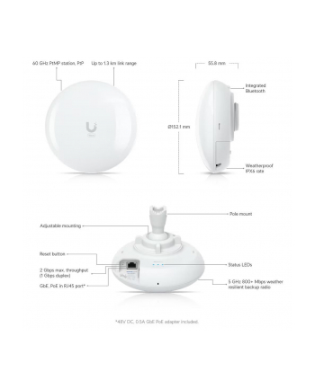 UISP 60 GHz Wireless Wave 60 GHz Ubiquiti Wave Pico (Wave-Pico-(wersja europejska))