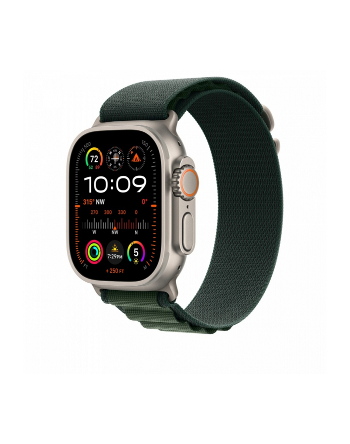 APPLE 49mm Dark Green Alpine Loop - Small - Natural Titanium Finish główny