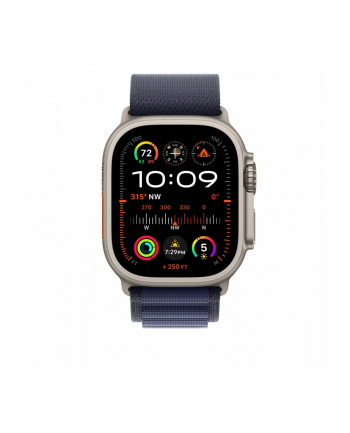 APPLE 49mm Navy Alpine Loop - Small - Natural Titanium Finish