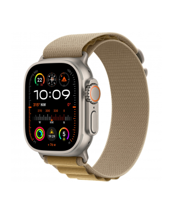 APPLE 49mm Tan Alpine Loop - Large - Natural Titanium Finish