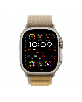 APPLE 49mm Tan Alpine Loop - Large - Natural Titanium Finish