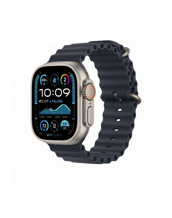 APPLE 49mm Navy Ocean Band Extension - Natural Titanium Finish główny