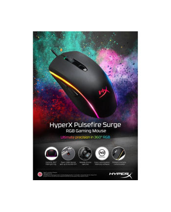 hp inc. HP HyperX Pulsefire Surge Kolor: CZARNY gaming mouse