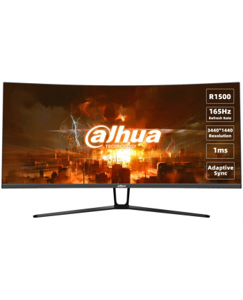 Monitor Dahua 34'' WQHD 3440x1440 Curved 165Hz 1ms 3000:1 DP/ HDMI - czarny