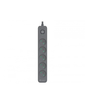 TRACER Listwa zasilająca antyprzepięciowa Power Line+ 5m Graphite 5 gniazd