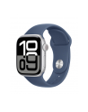 apple Watch Series 10 GPS, koperta 42 mm z aluminium w kolorze srebrnym z paskiem sportowym w kolorze denim - rozmiar S/M - nr 3