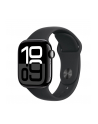 apple Watch Series 10 GPS, koperta 42 mm z aluminium w kolorze onyksu z paskiem sportowym w kolorze czarnym - rozmiar S/M - nr 1