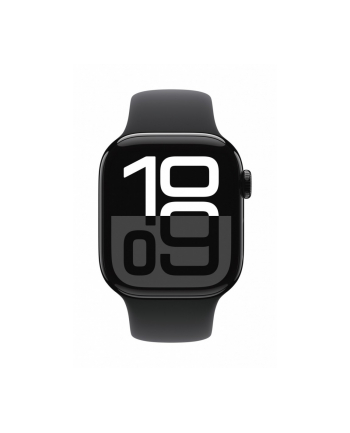 apple Watch Series 10 GPS, koperta 42 mm z aluminium w kolorze onyksu z paskiem sportowym w kolorze czarnym - rozmiar M/L