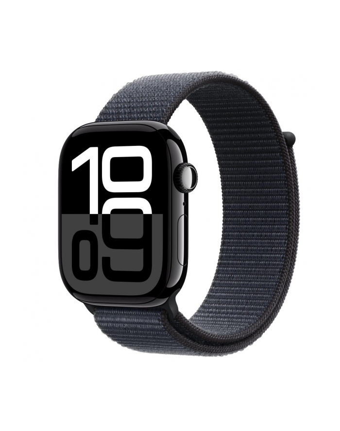 apple Watch Series 10 GPS, koperta 46 mm z aluminium w kolorze onyksu z opaską sportową w kolorze atramentowym główny