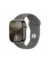 apple Watch Series 10 GPS + Cellular, koperta 42 mm z tytanu w kolorze naturalnym z paskiem sportowym w kolorze górskiej szarości - rozmiar M/L - nr 1