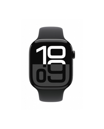 apple Watch Series 10 GPS + Cellular, koperta 46 mm z aluminium w kolorze onyksu z paskiem sportowym w kolorze czarnym - rozmiar S/M