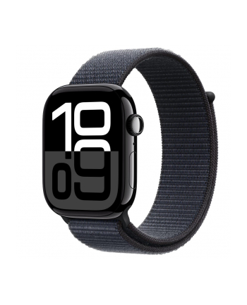 apple Watch Series 10 GPS + Cellular, koperta 46 mm z aluminium w kolorze onyksu z opaską sportową w kolorze atramentowym