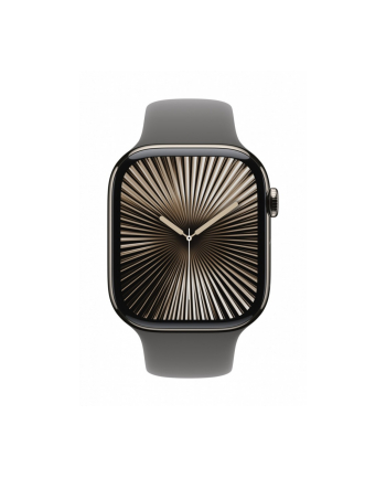 apple Watch Series 10 GPS + Cellular, koperta 46 mm z tytanu w kolorze naturalnym z paskiem sportowym w kolorze górskiej szarości - rozmiar S/M nr 2