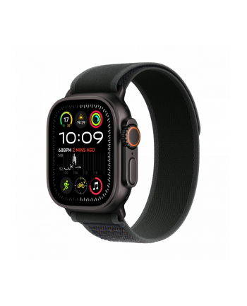 apple Watch Ultra 2 GPS + Cellular, koperta 49 mm z tytanu w kolorze czarnym z opaską Trial S/M w kolorze czarnym