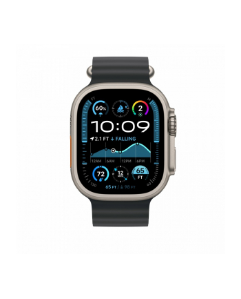 APPLE 49mm Black Ocean Band Extension - Natural Titanium Finish